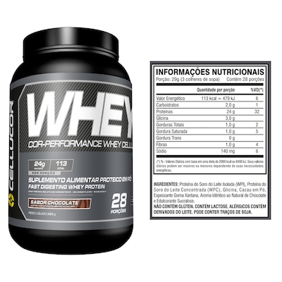 Kit Cellucor Whey Protein 889 g Chocolate + Creatina 300 g + Glutamina 300g - Foto 2