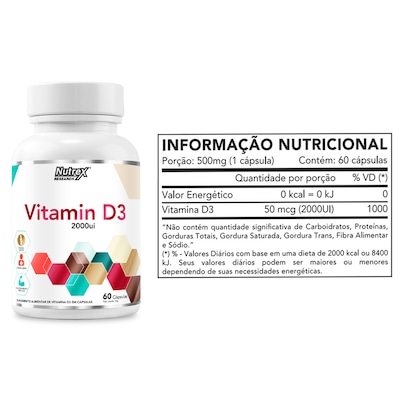 Kit Nutrex Vitamina D3 60 Cápsulas + Lipo 6 Black 120 Cápsulas + L-Carnitina 60 Cápsulas - Foto 4