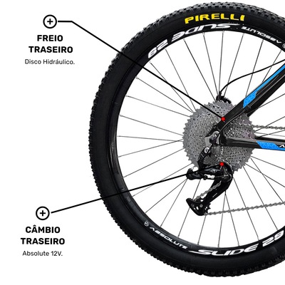 Mountain Bike Absolute 1X12 - Aro 29 - Freio a Disco - 17 Marchas - Foto 6