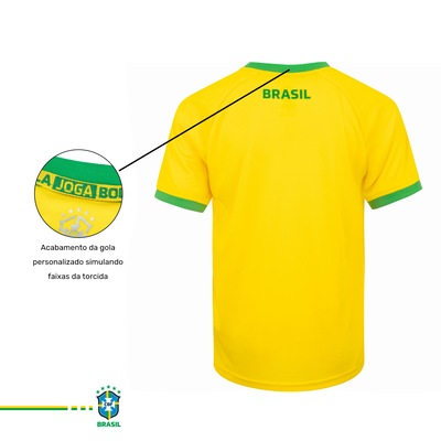 Camiseta do Brasil CBF Torcedor - Juvenil - Foto 3
