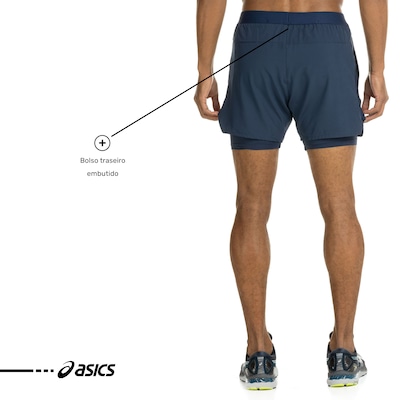 Bermuda Masculina ASICS 5" com Short Interno e Bolsos - Foto 4