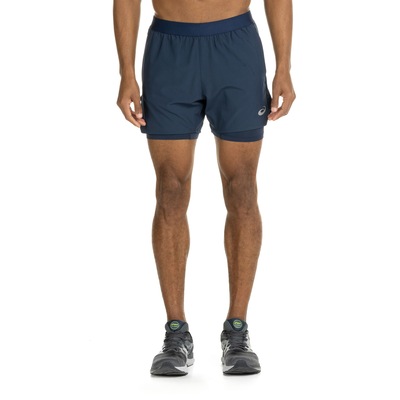 Bermuda Masculina ASICS 5" com Short Interno e Bolsos - Foto 2