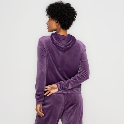 Jaqueta de Plush Feminina Oxer com Capuz e Bolso - Foto 4