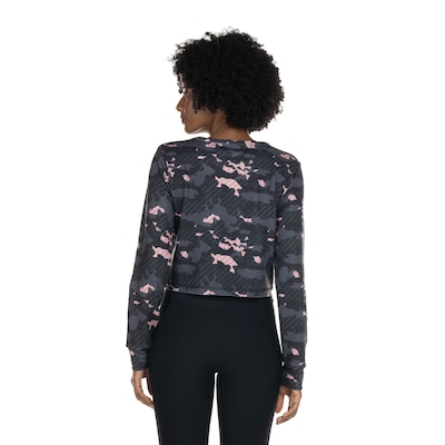Blusa Cropped Manga Longa Vestem Hued Camuflado - Feminina - Foto 3