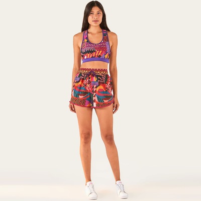 Short Farm Feminino Nylon Patch Gráfico - Foto 3