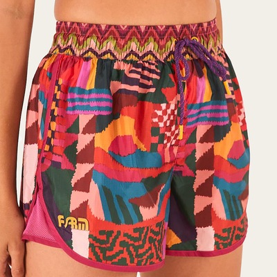 Short Farm Feminino Nylon Patch Gráfico - Foto 6