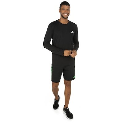 Camiseta Manga Longa adidas D2M Feelready - Masculina - Foto 4