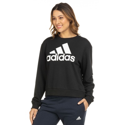 Blusão de Moletom sem Capuz adidas Folgado Essentials Logo - Feminino - Foto 2