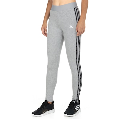 Calça Legging Feminina adidas Algodão 3 Listras - Foto 4
