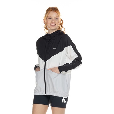 Jaqueta Corta-Vento Feminina Fila com Capuz Geo Block - Foto 2