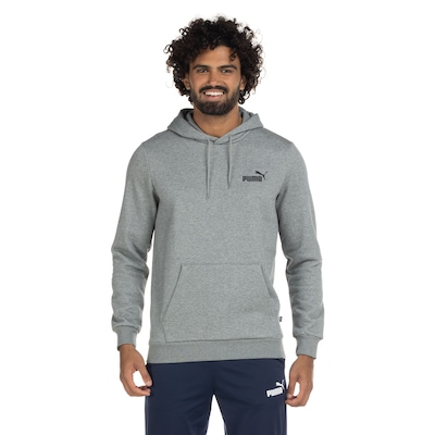 Blusa de Moletom Puma Masculina com Capuz Essentials Small Logo - Foto 1