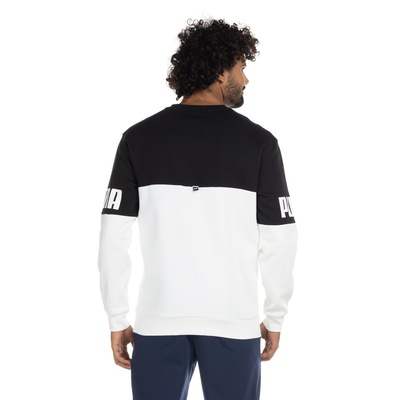 Blusa de Moletom Puma Masculina Power Colorblock Crew FL - Foto 3
