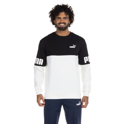 Blusa de Moletom Puma Masculina Power Colorblock Crew FL - Foto 2