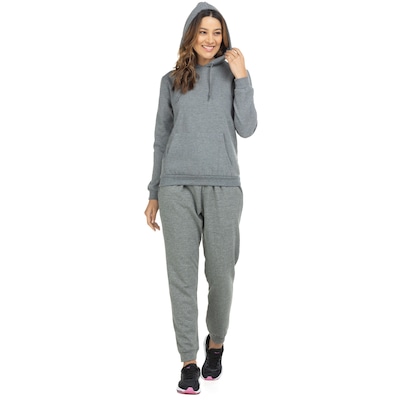 Blusão Oxer Feminino com Capuz Kanguru com Felpa - Foto 4