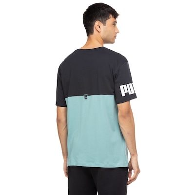 Camiseta Puma Manga Curta Power Colorblock - Masculina - Foto 3