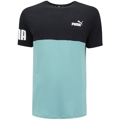 Camiseta Puma Manga Curta Power Colorblock - Masculina - Foto 5