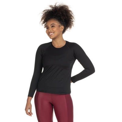 Camiseta Manga Longa Cava Raglan Oxer com Proteção Solar UV Básica - Feminina - Foto 2