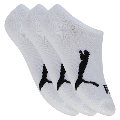 Kit de Meias Puma Sapatilha Invisivel com 3 Pares 25 a 28 - Infantil - Foto 1