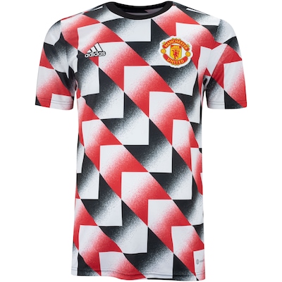Camisa Pré-Jogo Manchester United 22/23 adidas - Masculina - Foto 5