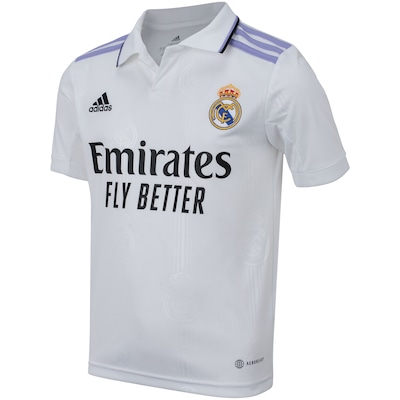 Camisa do Real Madrid I 22/23 adidas - Infantil - Foto 3