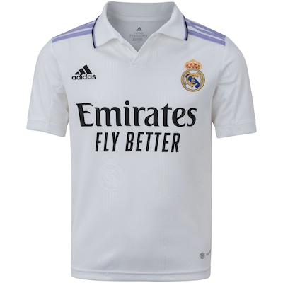 Camisa do Real Madrid I 22/23 adidas - Infantil - Foto 1