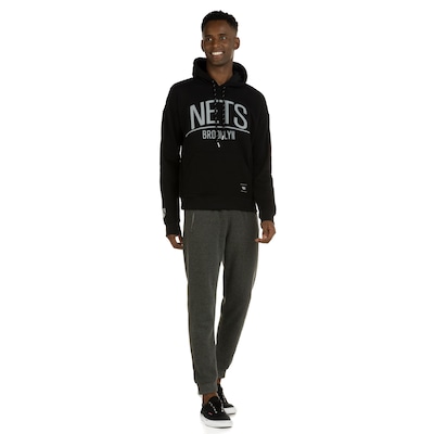 Blusão de Moletom Brooklyn Nets NBA com Capuz - Masculino - Foto 4