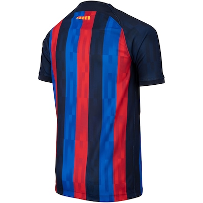 Camisa Barcelona I 22/23 Torcedor Nike - Infantil - Foto 4