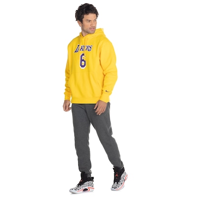 Blusão Nike Los Angeles Lakers com Capuz PO FLC Essntl NN - Masculino - Foto 5