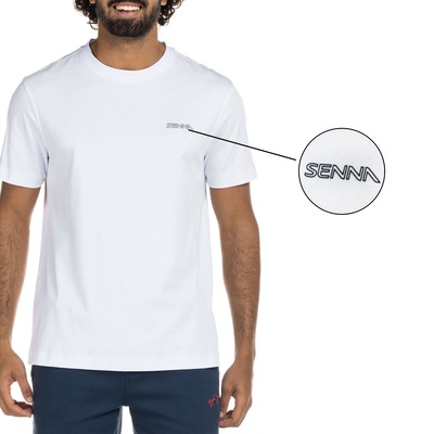 Camiseta Ayrton Senna Manga Curta Estampa Costas Masculina Centauro