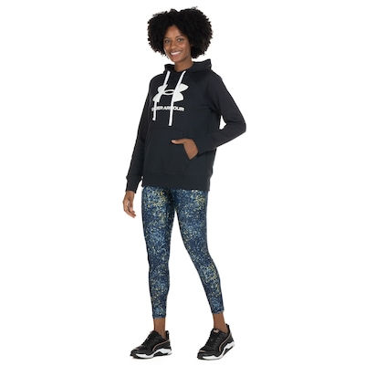 Blusa de Moletom Under Armour Feminina com Capuz Rival Fleece Log - Foto 4