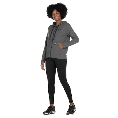 Jaqueta de Moletom Under Armour com Capuz Rival Terry FZ - Feminina - Foto 4