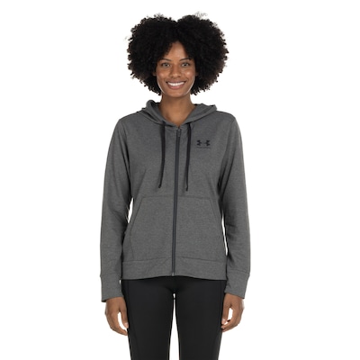 Jaqueta de Moletom Under Armour com Capuz Rival Terry FZ - Feminina - Foto 2