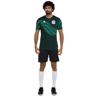 Camisa Pré Jogo Seleção do México 22/23 adidas - Masculina - Foto 4