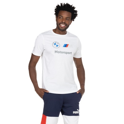 Camiseta Puma Manga Curta BMW Motorsport Essential Logo Tee - Masculina - Foto 2