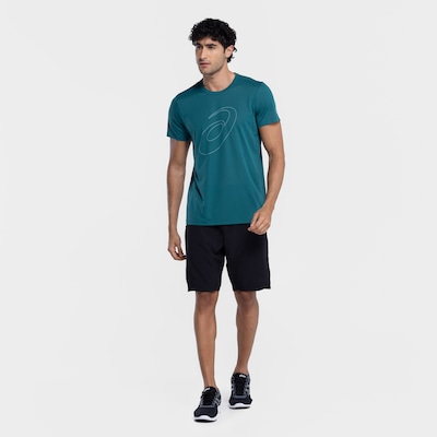 Camiseta ASICS Manga Curta Logo Espiral Crepe - Masculina - Foto 4