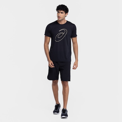 Camiseta ASICS Manga Curta Logo Espiral Crepe - Masculina - Foto 4
