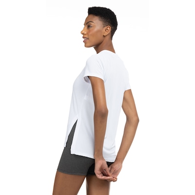 Camiseta Respirável Cava Tradicional Oxer Manga Curta com Abertura Lateral - Feminina - Foto 3