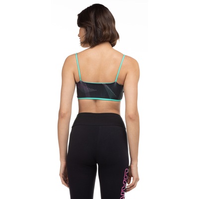 Top Fitness Oxer sem Bojo Baixa Sustentação Reversível Estampado - Adulto - Foto 5