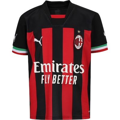 Camisa AC Milan I 22/23 Réplica Puma - Júnior - Foto 1