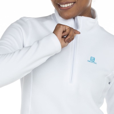 Blusa de Fleece Feminina Salomon Polar 1/2 Zíper com Proteção Solar UV - Foto 6