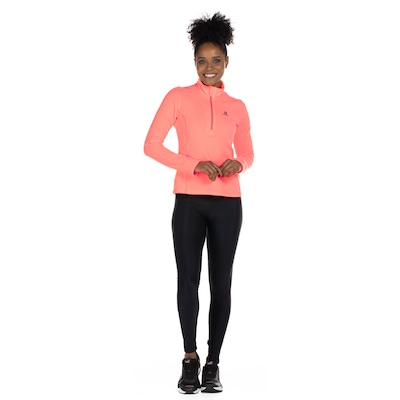 Blusa de Fleece Feminina Salomon Polar 1/2 Zíper com Proteção Solar UV - Foto 4