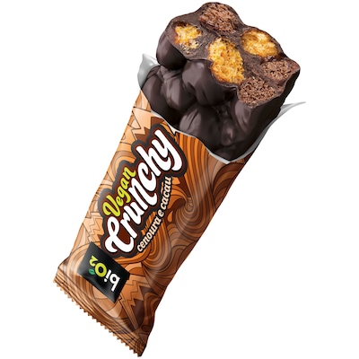Barra de Proteína Bio2 Vegan Crunchy Cenoura e Cacau 28g com Cobertura de Chocolate Meio Amargo - Foto 2