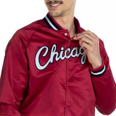 Jaqueta Chicago Bulls NBA Mitchell & Ness - Masculina - Foto 6
