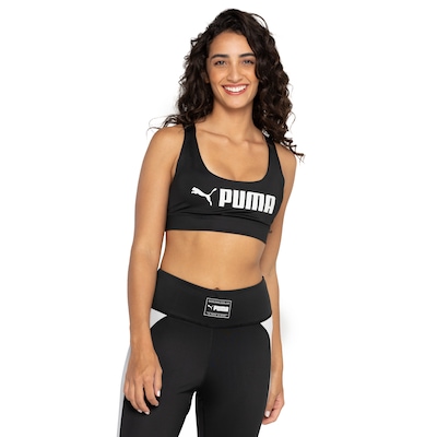 Top Fitness com Bojo Puma Mid Impact Fit Bra - Adulto - Foto 2