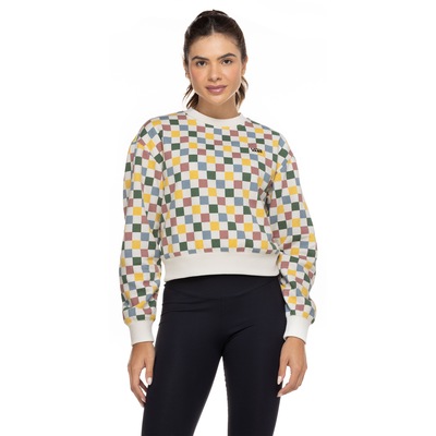 Blusa de Moletom Vans Feminina Crew All Over - Foto 2