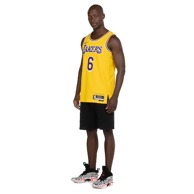 Camiseta Regata Los Angeles Lakers Nike Dri-Fit NBA MNK SWGMN JSY - Foto 4