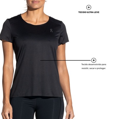 Camiseta On Running Manga Curta Performance - Feminina - Foto 3