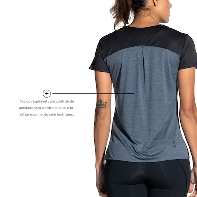 Camiseta On Running Manga Curta Performance - Feminina - Foto 4