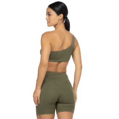 Top Fitness Inhale sem Bojo Baixa Sustentação Um Ombro - Adulto - Foto 3