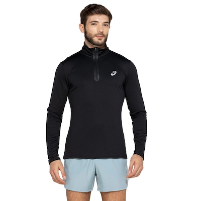 Blusão Masculino ASICS Meio Zíper Textura - Centauro